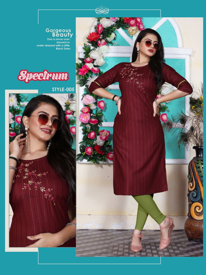 Aagya Spectrum Regular Wear Wholesale Designer Kurtis
